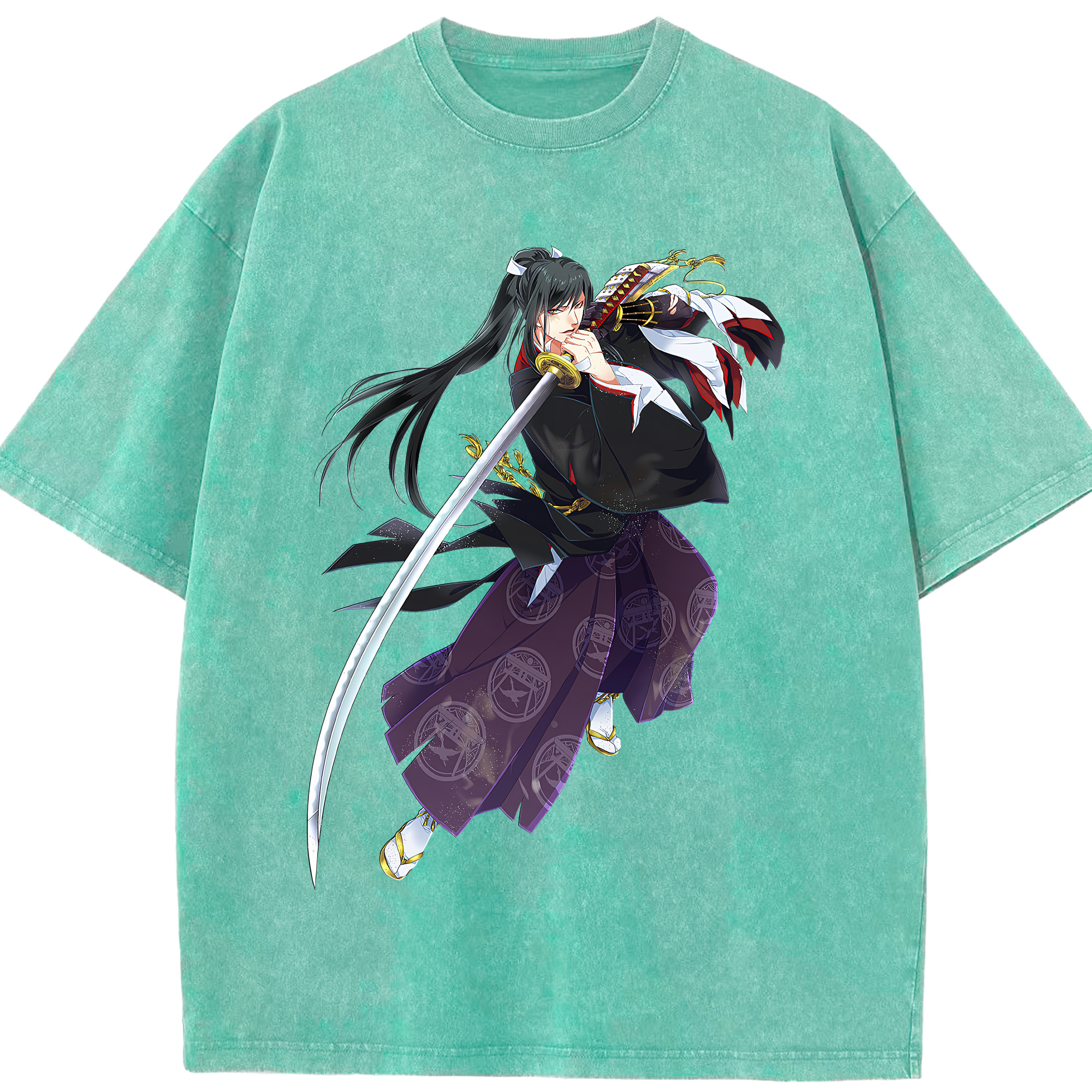 （画像用） 刀剣乱舞 Touken Ranbu 綿100% ヴィンテージ風 半袖Tシャツ（フロントプリント）
